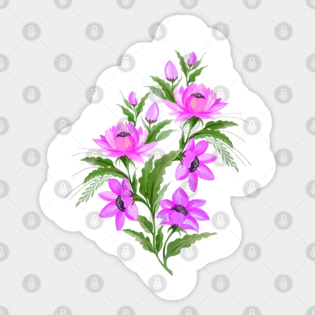 Forget Me Not Floral, myosotis sylvatica Sticker by slawers